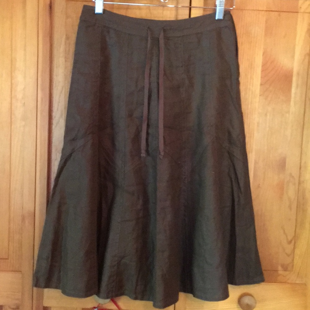 Brown Linen Skirt